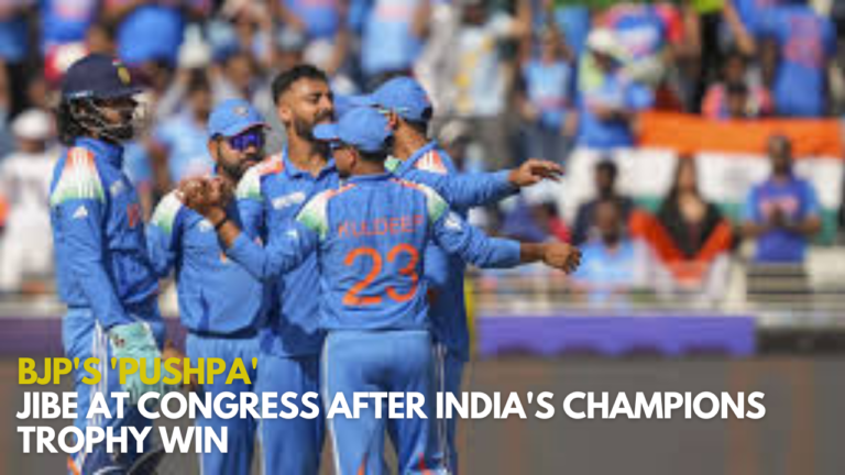 BJP's 'Pushpa' Jibe at Congress After India's Champions Trophy Win