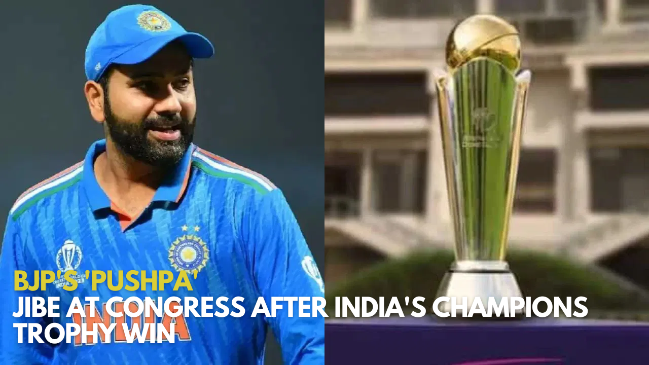 BJP's 'Pushpa' Jibe at Congress After India's Champions Trophy Win