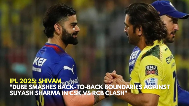Dube Smashes Back-to-Back Boundaries Against Suyash Sharma in CSK vs RCB Clash (1)