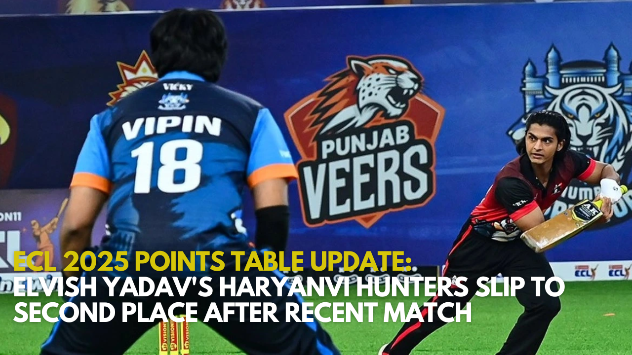 ECL 2025 Points Table Update: Elvish Yadav's Haryanvi Hunters Slip to Second Place After Recent Match