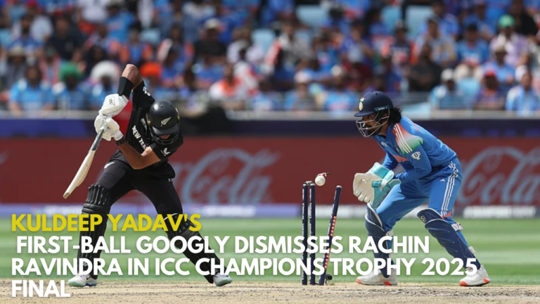 Kuldeep Yadav's First-Ball Googly Dismisses Rachin Ravindra in ICC Champions Trophy 2025 Final