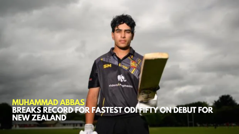 Muhammad Abbas Breaks Record for Fastest ODI Fifty on Debut for New Zealand