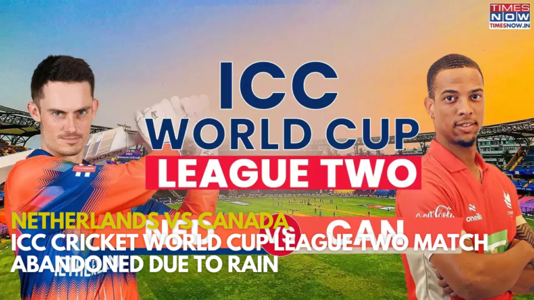 Netherlands vs Canada ICC Cricket World Cup League Two Match Abandoned Due to Rain