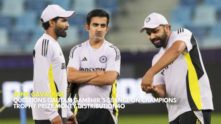 Questions Gautam Gambhir's Silence on Champions Trophy Prize Money Distribution_4o