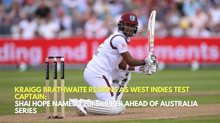 ​Kraigg Brathwaite Resigns as West Indies Test Captain; Shai Hope Named T20I Skipper Ahead of Australia Series